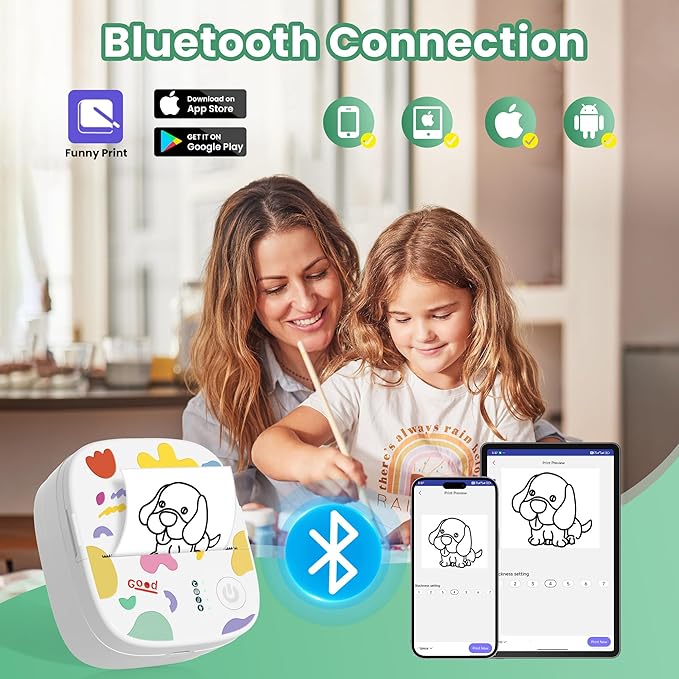 Mini Wireless Bluetooth Label Printer